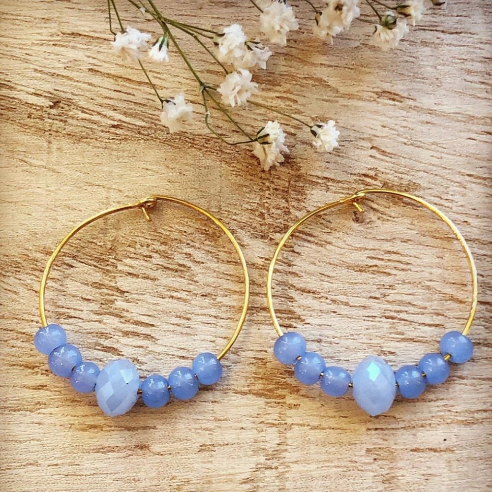 Gold Plated Hoop Earrings.